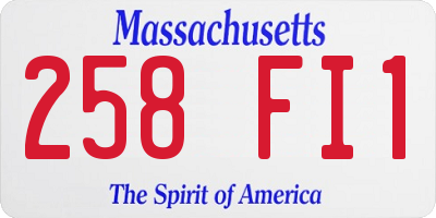 MA license plate 258FI1