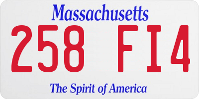 MA license plate 258FI4