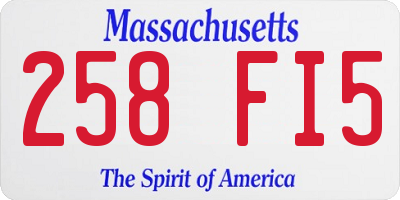 MA license plate 258FI5