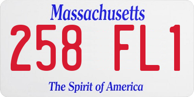 MA license plate 258FL1