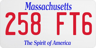 MA license plate 258FT6