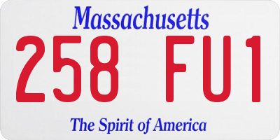 MA license plate 258FU1