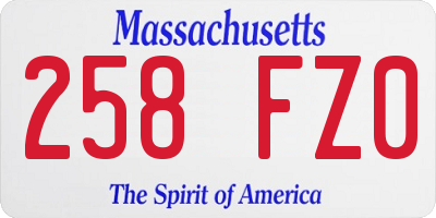 MA license plate 258FZ0