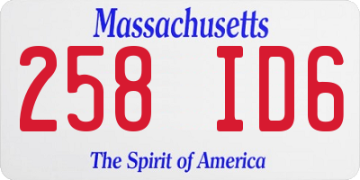 MA license plate 258ID6