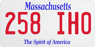 MA license plate 258IH0