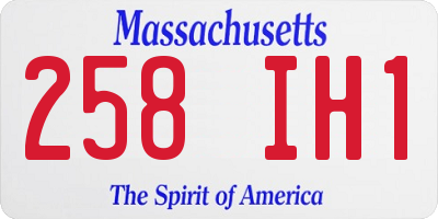 MA license plate 258IH1