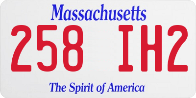 MA license plate 258IH2