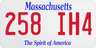 MA license plate 258IH4