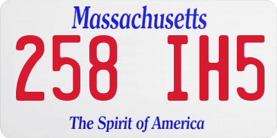 MA license plate 258IH5