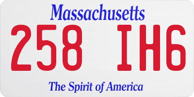 MA license plate 258IH6