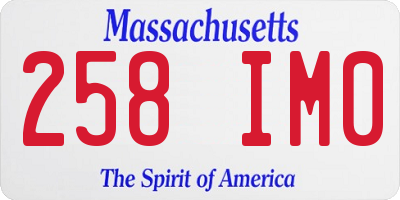 MA license plate 258IM0