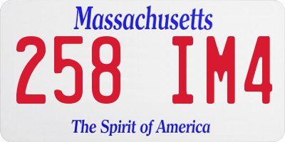 MA license plate 258IM4