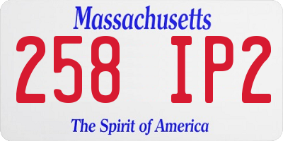 MA license plate 258IP2