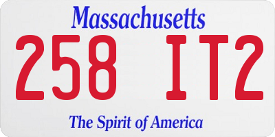 MA license plate 258IT2