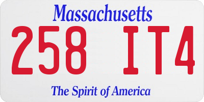 MA license plate 258IT4
