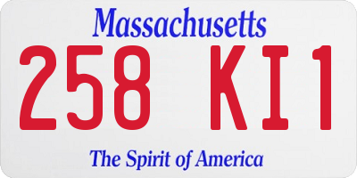 MA license plate 258KI1