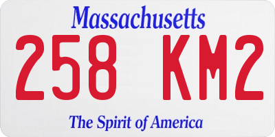 MA license plate 258KM2