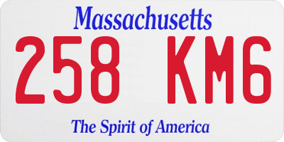 MA license plate 258KM6