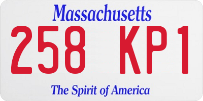 MA license plate 258KP1