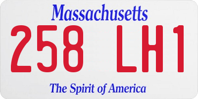 MA license plate 258LH1