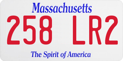 MA license plate 258LR2