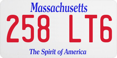MA license plate 258LT6