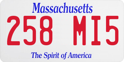 MA license plate 258MI5