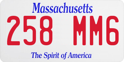 MA license plate 258MM6