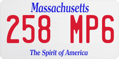 MA license plate 258MP6