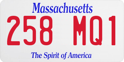 MA license plate 258MQ1