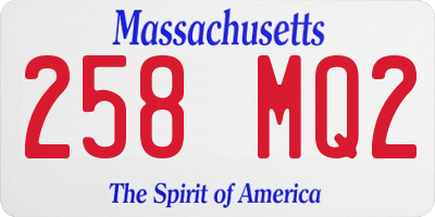 MA license plate 258MQ2