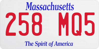 MA license plate 258MQ5