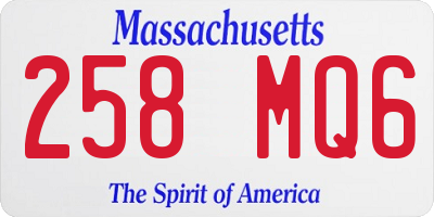 MA license plate 258MQ6
