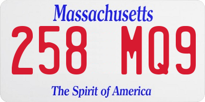 MA license plate 258MQ9