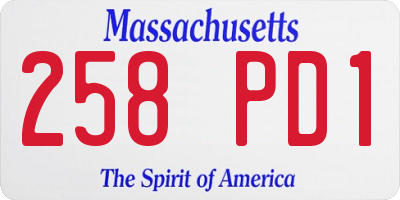 MA license plate 258PD1