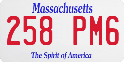 MA license plate 258PM6