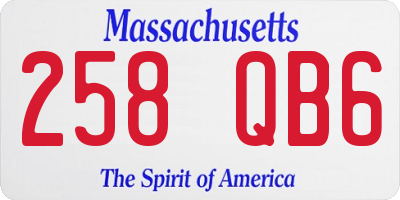 MA license plate 258QB6