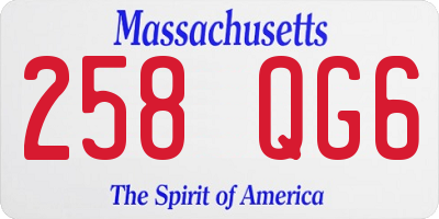MA license plate 258QG6