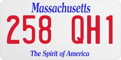 MA license plate 258QH1