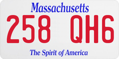 MA license plate 258QH6