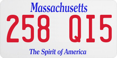 MA license plate 258QI5