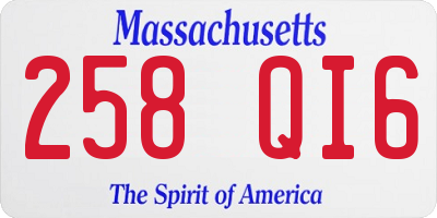 MA license plate 258QI6