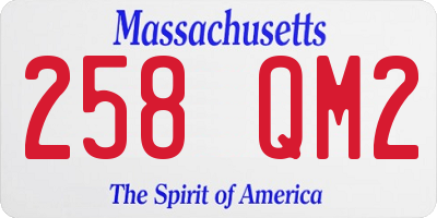 MA license plate 258QM2