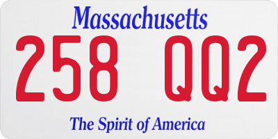 MA license plate 258QQ2