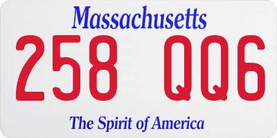 MA license plate 258QQ6