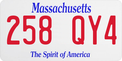 MA license plate 258QY4