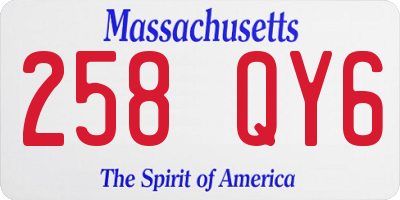 MA license plate 258QY6