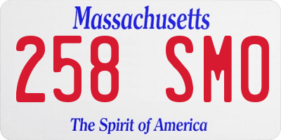 MA license plate 258SM0