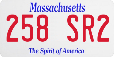 MA license plate 258SR2