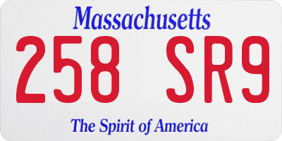 MA license plate 258SR9